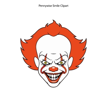 Free Pennywise Smile Vector Clipart (PNG, SVG) to Edit Online