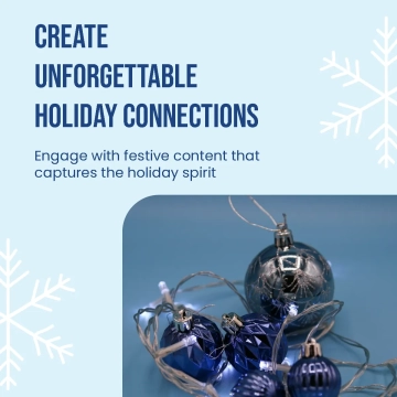 Free Blue Sale Christmas Facebook Post Template to Edit Online