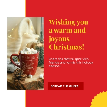 Free Shopping Christmas Facebook Post Template to Edit Online