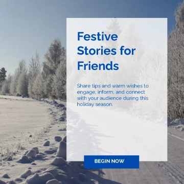 Free Winter Christmas Facebook Post Template to Edit Online