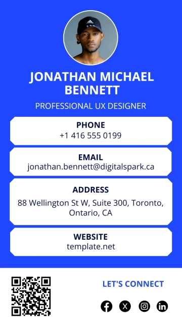 Free Digital vCard QR Template to Edit Online