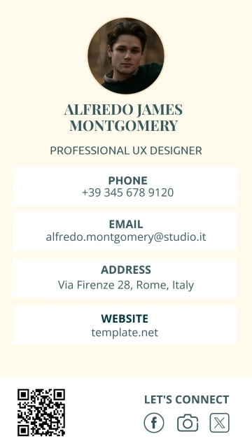 Free Elegant vCard QR Template to Edit Online