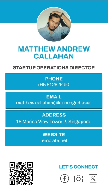 Free Startup vCard QR Template to Edit Online