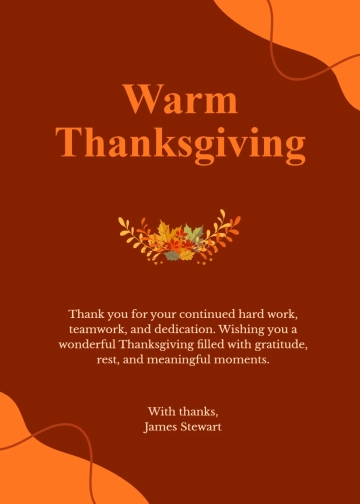 Free Aesthetic Thanksgiving Wishes Template to Edit Online