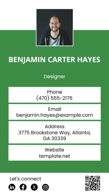 Free Designer vCard QR Template to Edit Online