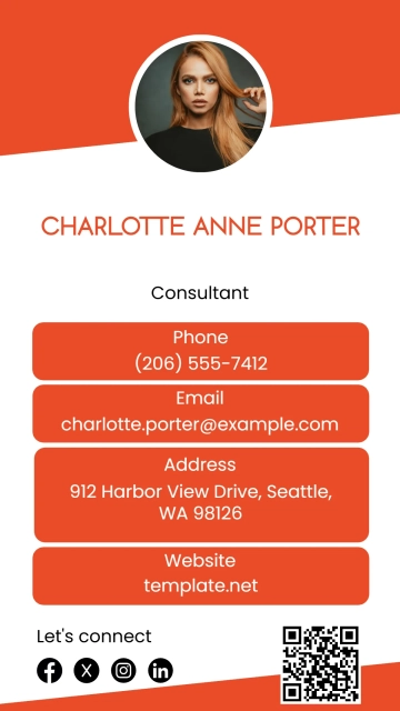 Free Consultant vCard QR Template to Edit Online