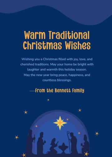 Free Christmas Traditional Wishes Template to Edit Online