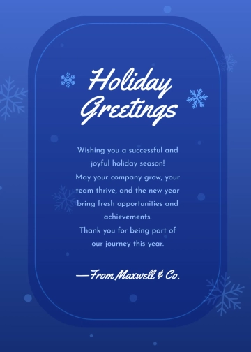 Free Business Christmas Wishes Template to Edit Online