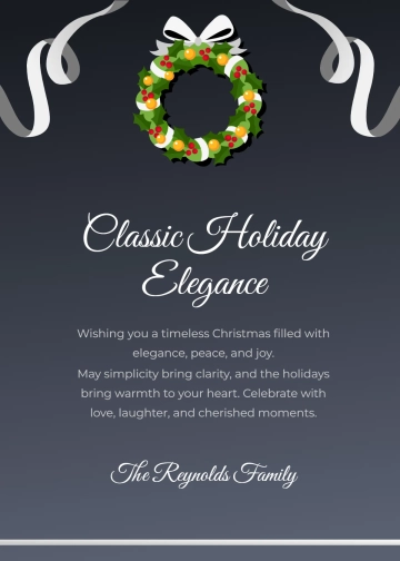 Free Black and White Christmas Wishes Template to Edit Online