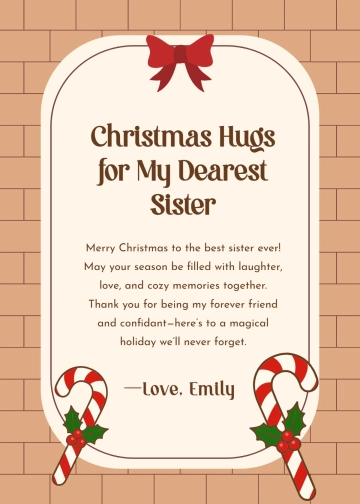 Free Sister's Christmas Wishes Template to Edit Online