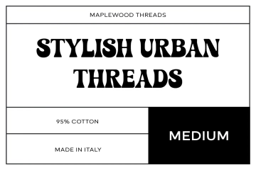 Free Stylish Clothing Label Template to Edit Online