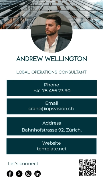 Free Professional vCard QR Template to Edit Online