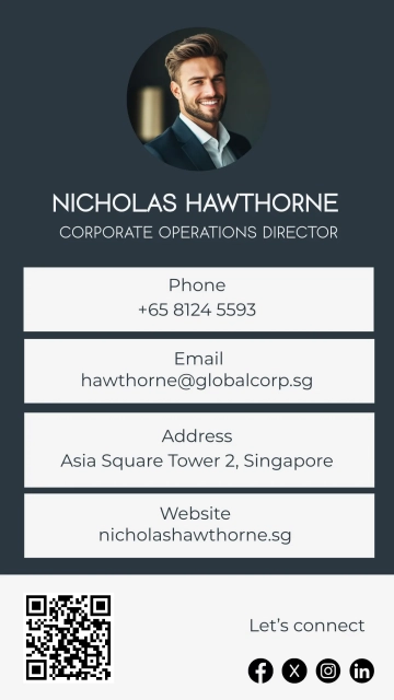 Free Corporate vCard QR Template to Edit Online