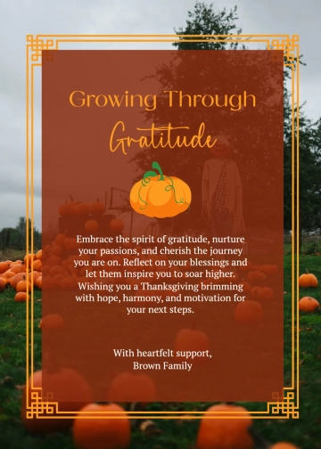 Free Thanksgiving Motivational Wishes Template to Edit Online