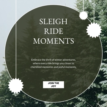 Free Sleigh Ride Facebook Post Template to Edit Online