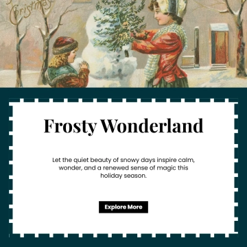 Free Frosty Wonderland Facebook Post Template to Edit Online