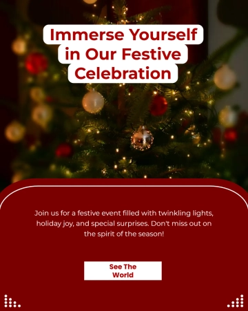 Free Christmas Lights Instagram Post Template to Edit Online