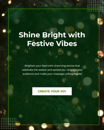 Free Merry & Bright Instagram Post Template to Edit Online