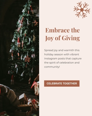 Free Holiday Spirit Instagram Post Template to Edit Online