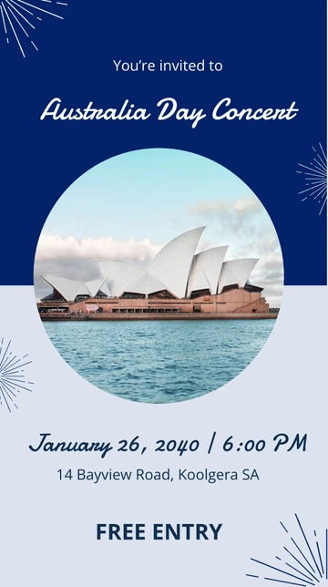 Free Australia Day Event Whatsapp Post Template to Edit Online