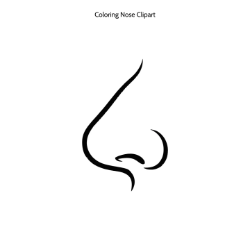 Free Coloring Nose Drawing Vector Clipart (PNG, SVG) to Edit Online