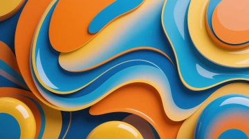 Free Orange and Blue Swirls Background to Edit Online