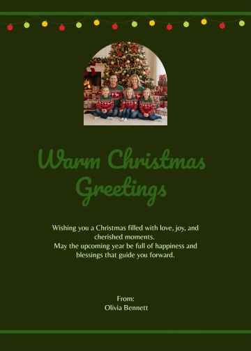 Free Loved Ones Christmas Wishes Template to Edit Online