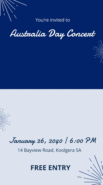 Free Australia Day Event Snapchat Geofilter Template to Edit Online