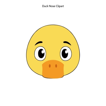 Free Duck Nose Vector Clipart (PNG, SVG) to Edit Online