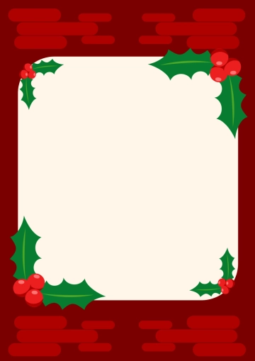 Free Square Christmas Border Template to Edit Online