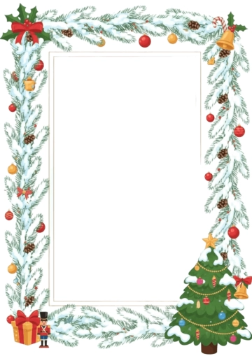 Free Christmas Tree Border Template to Edit Online