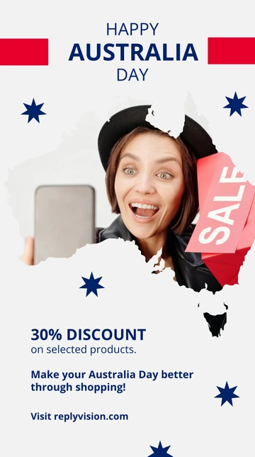 Free Happy Australia Day Whatsapp Post Template to Edit Online