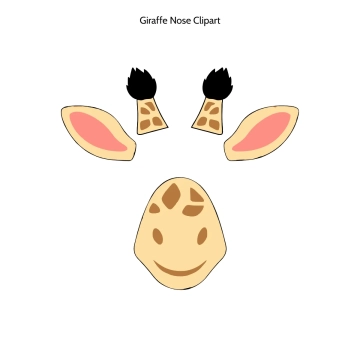 Free Giraffe Nose Vector Clipart (PNG, SVG) to Edit Online