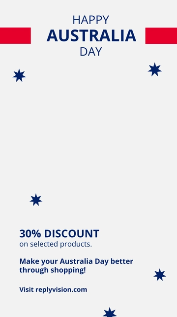 Free Happy Australia Day Snapchat Geofilter Template to Edit Online