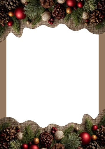 Free Rustic Christmas Border Template to Edit Online
