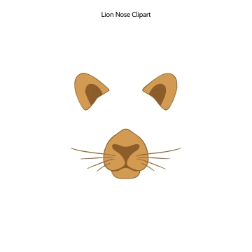 Free Lion Nose Vector Clipart (PNG, SVG) to Edit Online