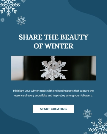 Free Snowflake Charm Instagram Post Template to Edit Online