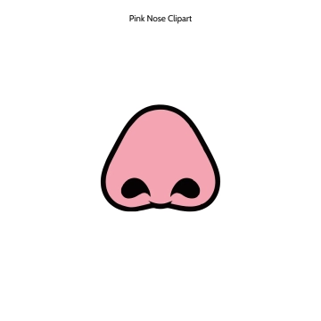 Free Pink Nose Vector Clipart (PNG, SVG) to Edit Online