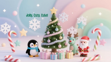 Free Cute Christmas Aesthetic Background Template to Edit Online