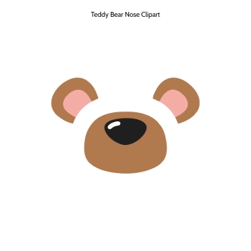 Free Teddy Bear Nose Vector Clipart (PNG, SVG) to Edit Online