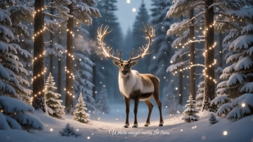 Free Christmas Eve Forest Background Template to Edit Online