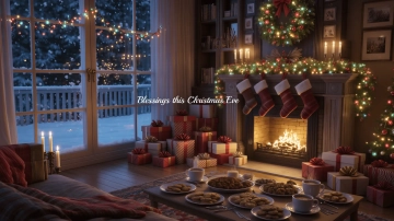 Free Christmas Eve Blessing Background Template to Edit Online
