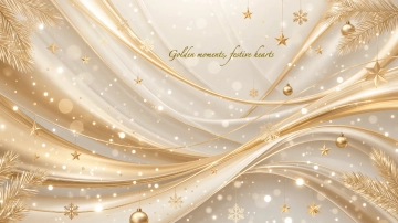 Free Gold Christmas Aesthetic  Background Template to Edit Online