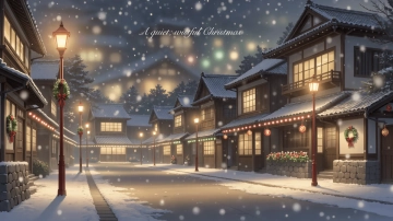 Free Anime Christmas Aesthetic  Background Template to Edit Online