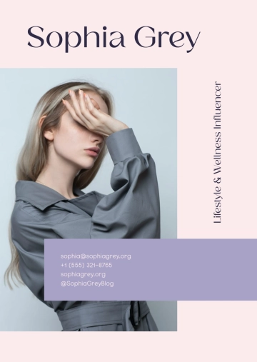 Free Model Media Kit Template to Edit Online