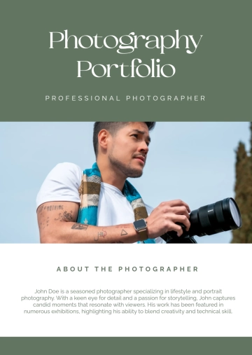 Free Photography Media Kit Template to Edit Online