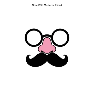 Free Nose With Mustache Vector Clipart (PNG, SVG) to Edit Online