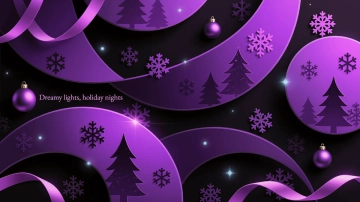 Free Aesthetic Black and Purple Christmas Background Template to Edit Online