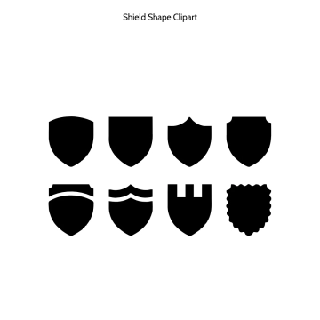 Free Shield Shape Symbol Vector Clipart (PNG, SVG) to Edit Online