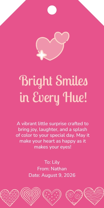 Free Colorful Gift Tag Template to Edit Online